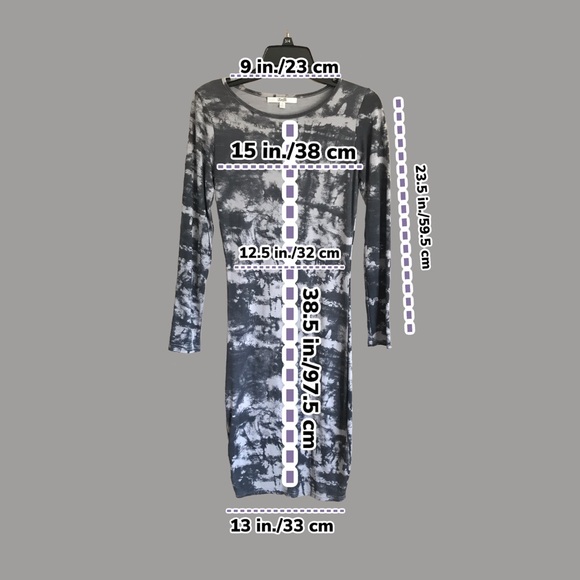 Grey bodycon midi dress - Picture 3 of 3